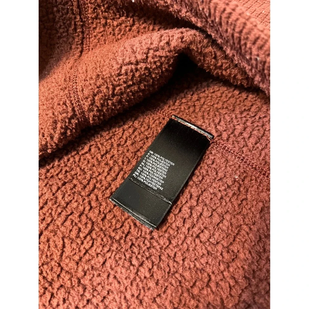 The North Face Pullover Mens XL Burgundy Waffle Grid Fleece 1/4 Zip